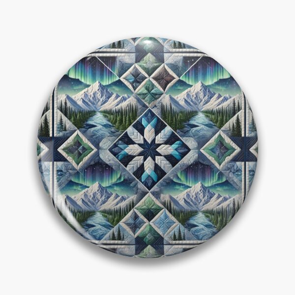 Item preview, Aurora Wilderness Quilt: Seamless Alaska-Inspired Pattern designed and sold by Meta2Physical.