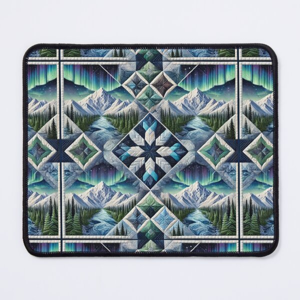 Item preview, Aurora Wilderness Quilt: Seamless Alaska-Inspired Pattern designed and sold by Meta2Physical.