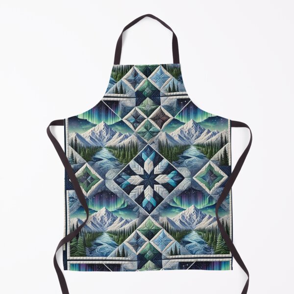 Item preview, Aurora Wilderness Quilt: Seamless Alaska-Inspired Pattern designed and sold by Meta2Physical.