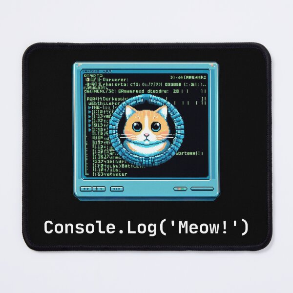 Item preview, Console.Log('Meow!') Cat Coding designed and sold by PrometheanAppCo.