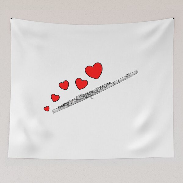 Item preview, Valentines Day Flute Player Flutist Anniversary Wedding Musician designed and sold by doodlerob.