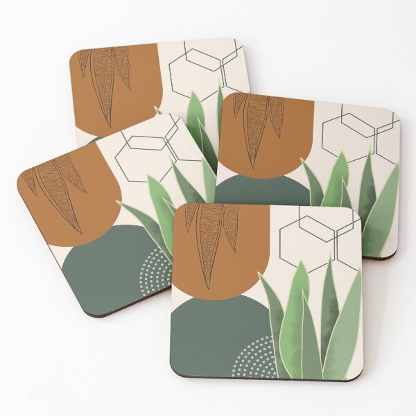 Item preview, Abstract modern botanical art , sanseveria designed and sold by Green Plantessa.