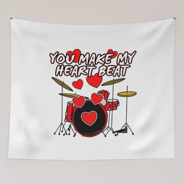 Item preview, Valentines Day Drums Drummer Anniversary Wedding Musician designed and sold by doodlerob.