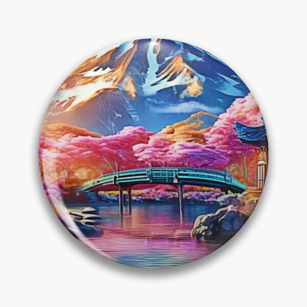 Item preview, Sakura Mountain: Spring Scene designed and sold by Health And Fitness Posts e-Store.