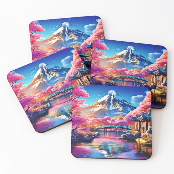 Item preview, Sakura Mountain: Spring Scene designed and sold by Health And Fitness Posts e-Store.