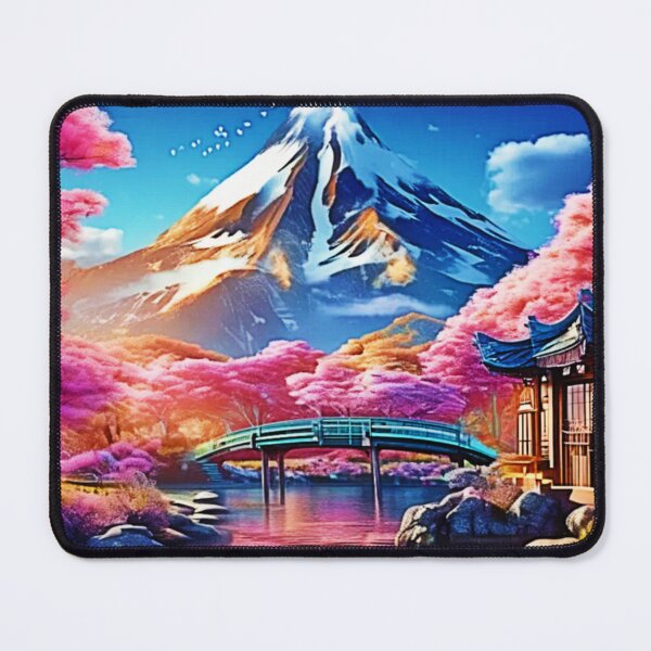 Item preview, Sakura Mountain: Spring Scene designed and sold by Health And Fitness Posts e-Store.