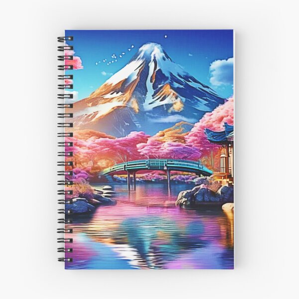 Item preview, Sakura Mountain: Spring Scene designed and sold by Health And Fitness Posts e-Store.