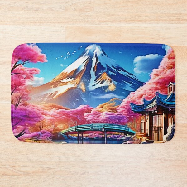 Item preview, Sakura Mountain: Spring Scene designed and sold by Health And Fitness Posts e-Store.