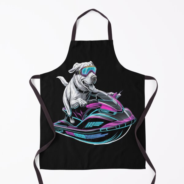 Item preview, Neon Labrador Jet Ski Adventure – Ride the Waves in Style! designed and sold by Petpixy.