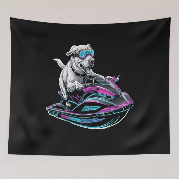 Item preview,  Neon Labrador Jet Ski Adventure – Ride the Waves in Style! designed and sold by Petpixy.