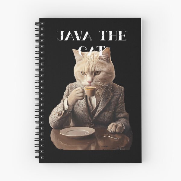 Item preview, Java the cat (White text) designed and sold by Tees16.