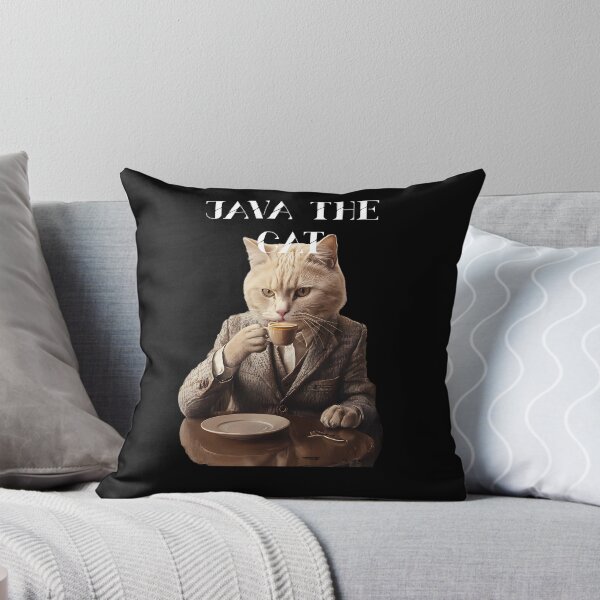 Item preview, Java the cat (White text) designed and sold by Tees16.