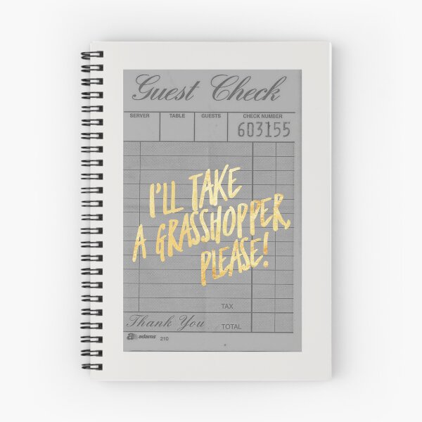 Item preview, Grasshopper Please Harry's Chocolate Shop Guest Check designed and sold by Stickers by @molllyclare.