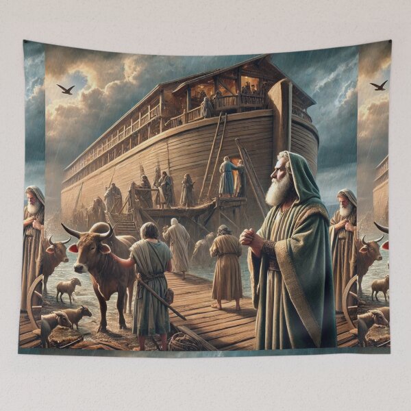 Item preview, Noah Obeys the Lord’s Command  Verse: Genesis 7:5 (KJV) designed and sold by Meta2Physical.