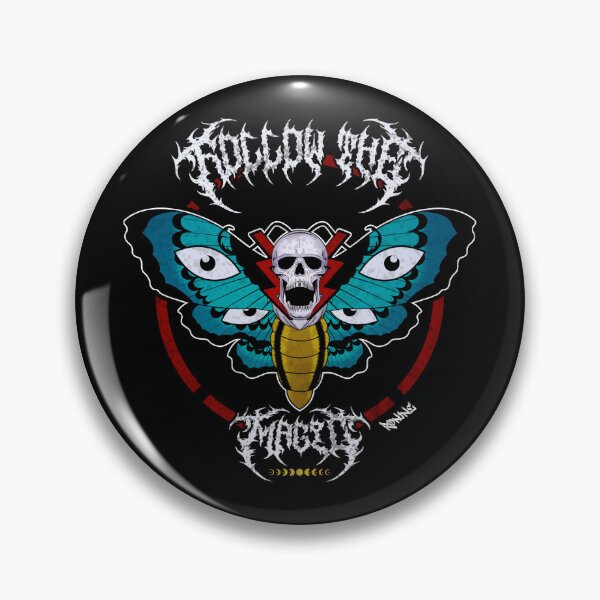 Item preview, Red Follow The Magic Skull Moth Logo designed and sold by KumosBrand.