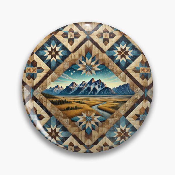 Item preview, Western Frontier Quilt: Seamless Wyoming-Inspired Pattern designed and sold by Meta2Physical.
