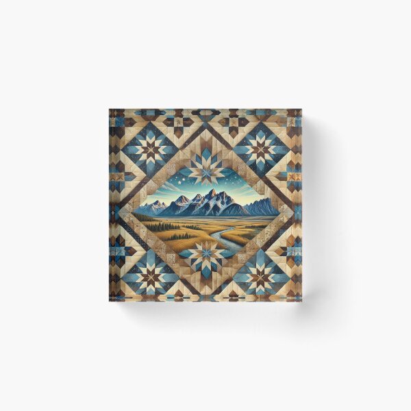 Item preview, Western Frontier Quilt: Seamless Wyoming-Inspired Pattern designed and sold by Meta2Physical.