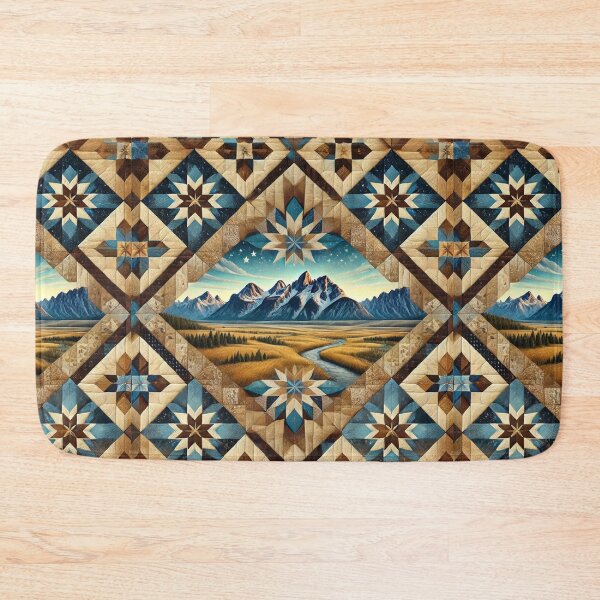 Item preview, Western Frontier Quilt: Seamless Wyoming-Inspired Pattern designed and sold by Meta2Physical.