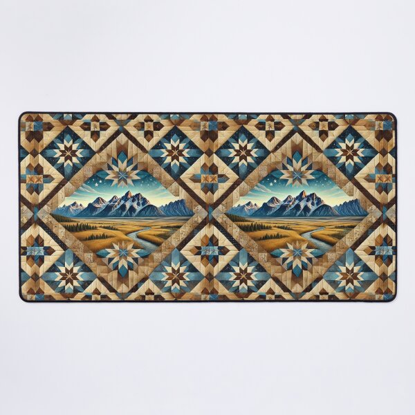 Item preview, Western Frontier Quilt: Seamless Wyoming-Inspired Pattern designed and sold by Meta2Physical.