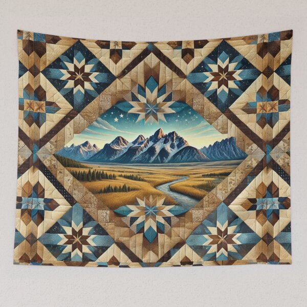 Item preview, Western Frontier Quilt: Seamless Wyoming-Inspired Pattern designed and sold by Meta2Physical.