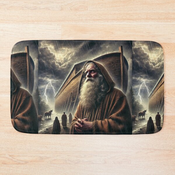 Item preview, Noah Prepares for the Flood  Verse: Genesis 7:6 (KJV) designed and sold by Meta2Physical.