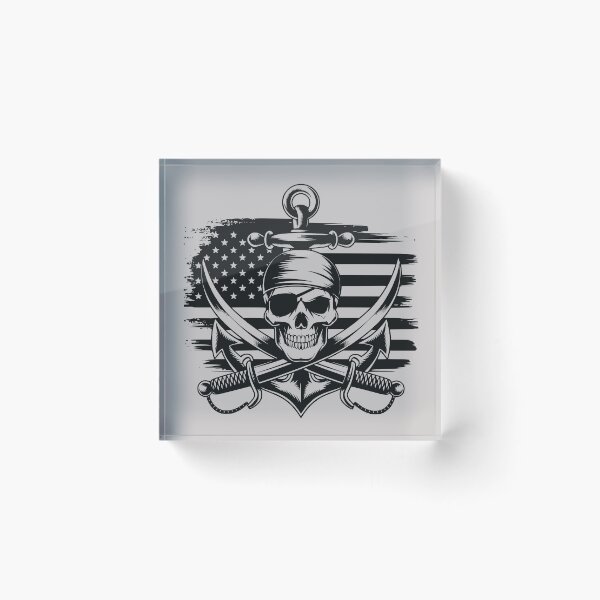 Item preview, Pirate skull. United States flag. designed and sold by MagelliShop.