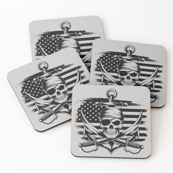 Item preview, Pirate skull. United States flag. designed and sold by MagelliShop.
