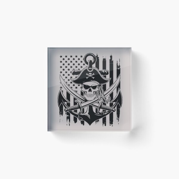 Item preview, Pirate skull. United States flag. designed and sold by MagelliShop.