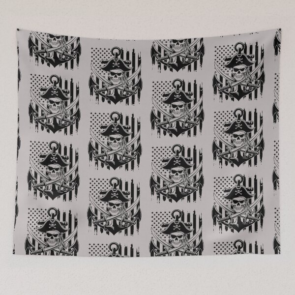 Item preview, Pirate skull. United States flag. designed and sold by MagelliShop.