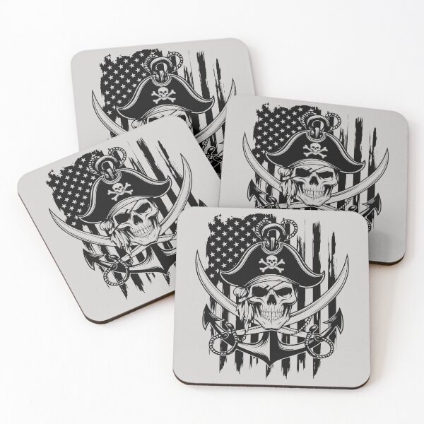 Item preview, Pirate skull. United States flag. designed and sold by MagelliShop.