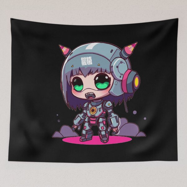 Item preview, Kawaii Robot Girl, Unique Character, Evil designed and sold by Burn-Ego.