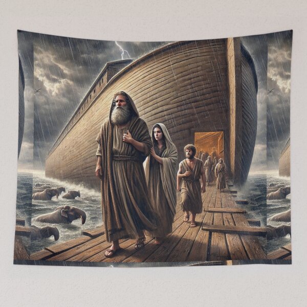 Item preview, Noah and His Family Enter the Ark - Genesis 7:7 (KJV) designed and sold by Meta2Physical.