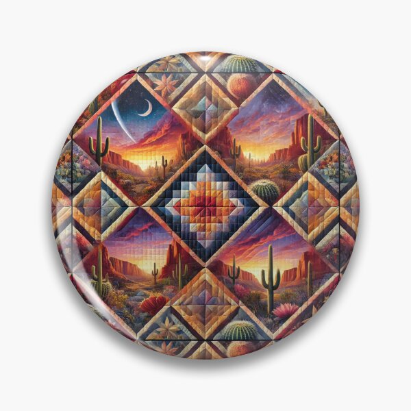 Item preview, Desert Twilight Quilt: Seamless Arizona-Inspired Pattern designed and sold by Meta2Physical.