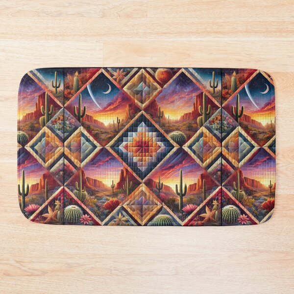 Item preview, Desert Twilight Quilt: Seamless Arizona-Inspired Pattern designed and sold by Meta2Physical.