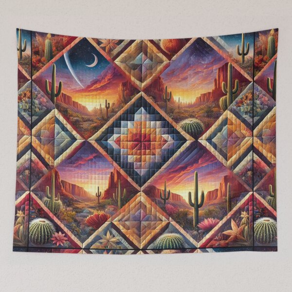 Item preview, Desert Twilight Quilt: Seamless Arizona-Inspired Pattern designed and sold by Meta2Physical.