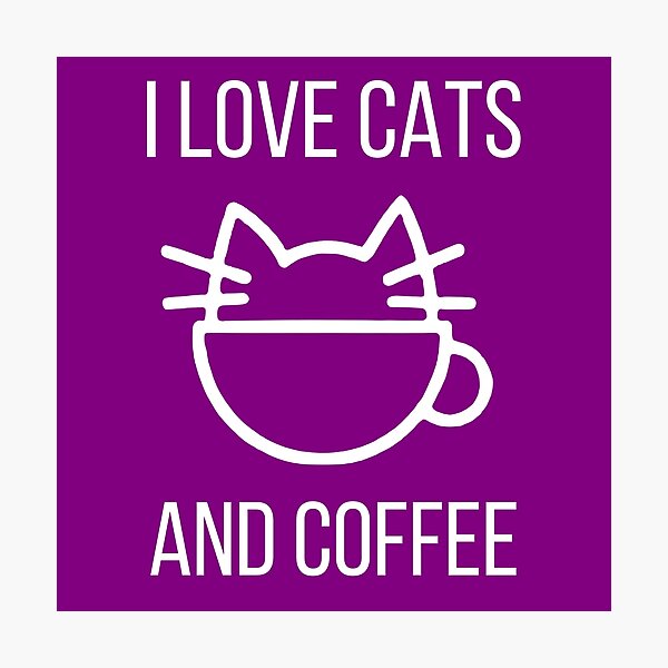 Item preview, I love cats and coffee! designed and sold by GroundedPaws.