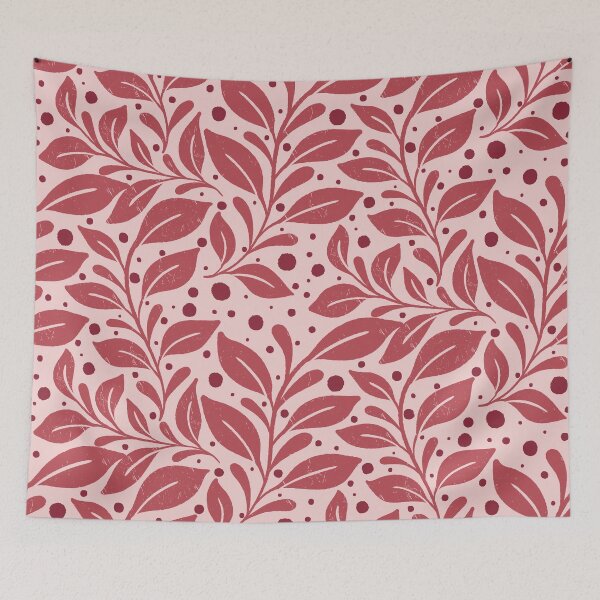 Item preview, Curvy Leaves in Reddish Brown designed and sold by kalaauniverse_art_studio.