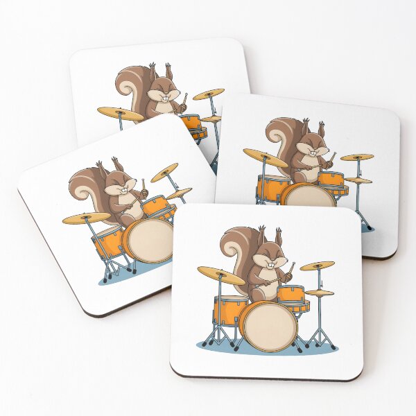Item preview, Squirrel Playing Drums designed and sold by Wirtuozo.