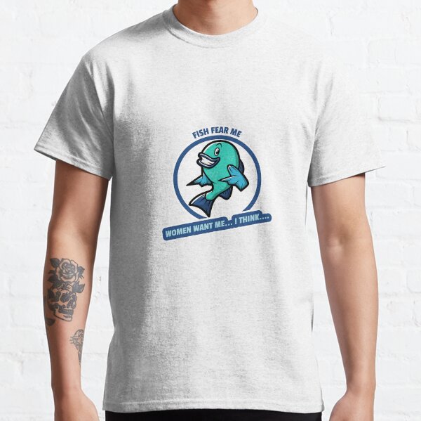 Vista previa del artículo con la obra «Los peces me temen, las mujeres me desean…», diseñado y vendido por EmansCloset.