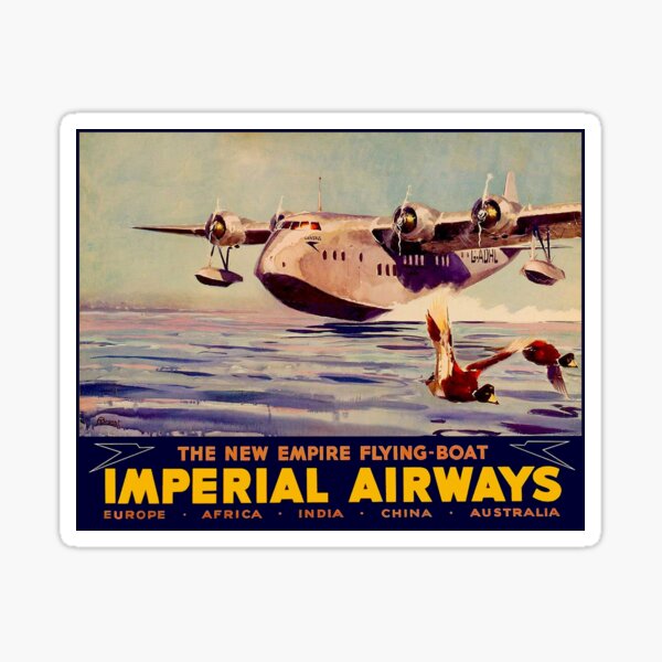 Item preview, IMPERIAL AIRWAYS : Flying Boat Travel Advertising Print designed and sold by posterbobs.