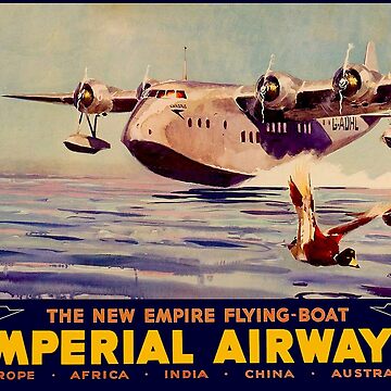 Artwork thumbnail, IMPERIAL AIRWAYS : Flying Boat Travel Advertising Print by posterbobs