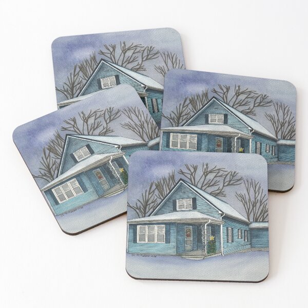 Item preview, Rice House, Winter - Watercolor Print designed and sold by Erin Orstrom's Art.