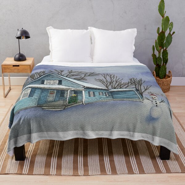 Item preview, Rice House, Winter - Watercolor Print designed and sold by Erin Orstrom's Art.