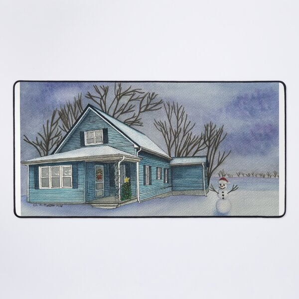 Item preview, Rice House, Winter - Watercolor Print designed and sold by Erin Orstrom's Art.