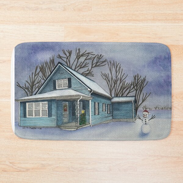 Item preview, Rice House, Winter - Watercolor Print designed and sold by Erin Orstrom's Art.