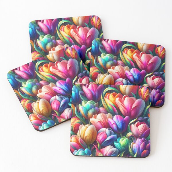 Item preview, Colorful blooming tulips lots many like a pattern designed and sold by EmeraldeaArt.