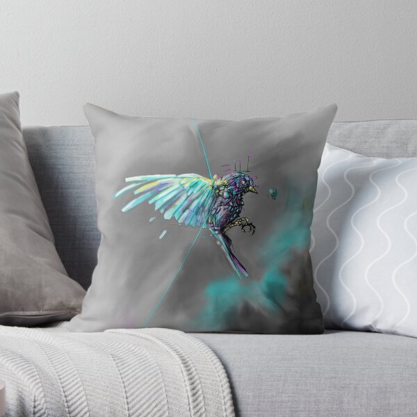 Bird Flies Throw Pillow