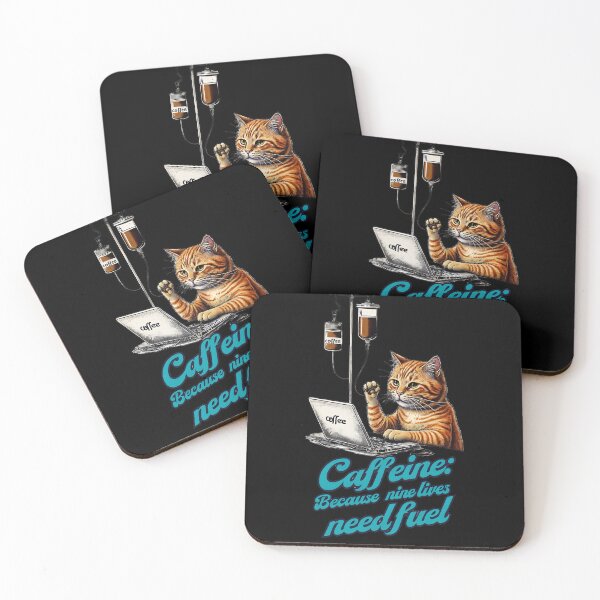 Item preview, Caffeine: Because nine lives need fuel designed and sold by Tees16.