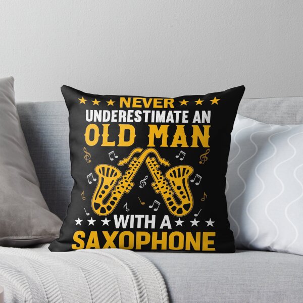 Item preview, Never Underestimate Funny Saxophone Lover Jazz Quote Music Idea designed and sold by iynoo.