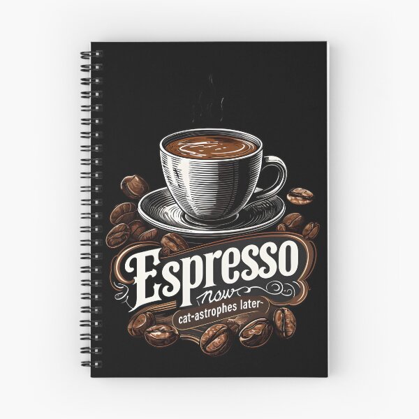 Item preview, Espresso now, cat-astrophes later designed and sold by Tees16.